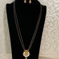 24” long black beads necklace | long mangalsutra