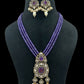 Victorian Polki Kundan Pendant Beads Nacklaces