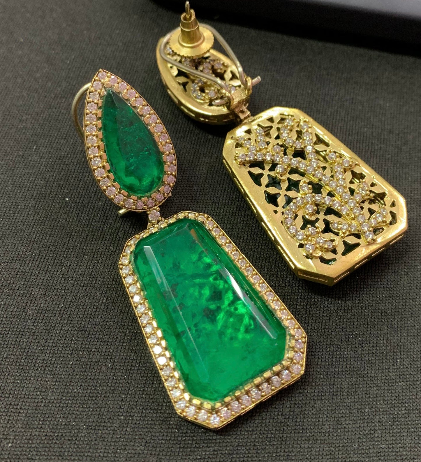 Romily Doublet Emerald Earrings