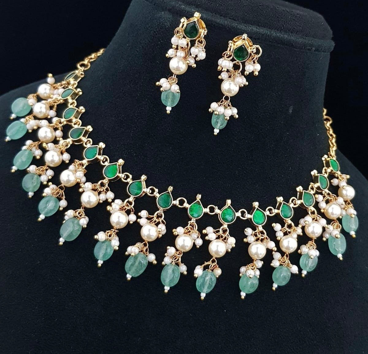 Antique Jadau Kundan Necklace Set   |  Kundan Necklace | Indian Jewelry In USA