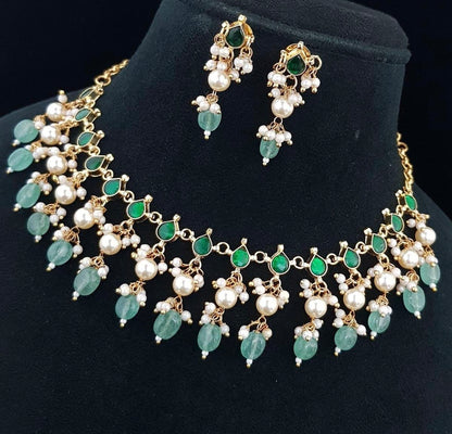 Antique Jadau Kundan Necklace Set   |  Kundan Necklace | Indian Jewelry In USA