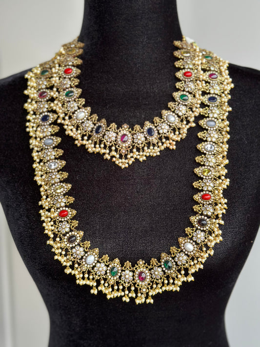 Navratan guttapusalu necklace | Latest Indian jewelry