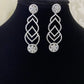 Contemporary earrings | Diamond look alike earrings