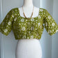 Olive green blouse | custom saree blouse