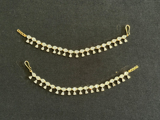 AD Champaswaralu | Indian Ear Chains | Hair accessories