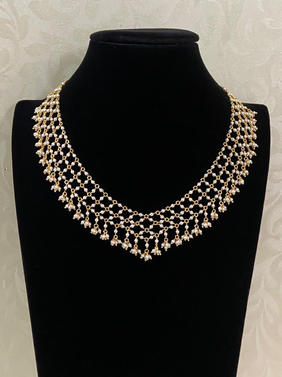 Pearl Jalli  Necklace | Traditional Moti Necklace