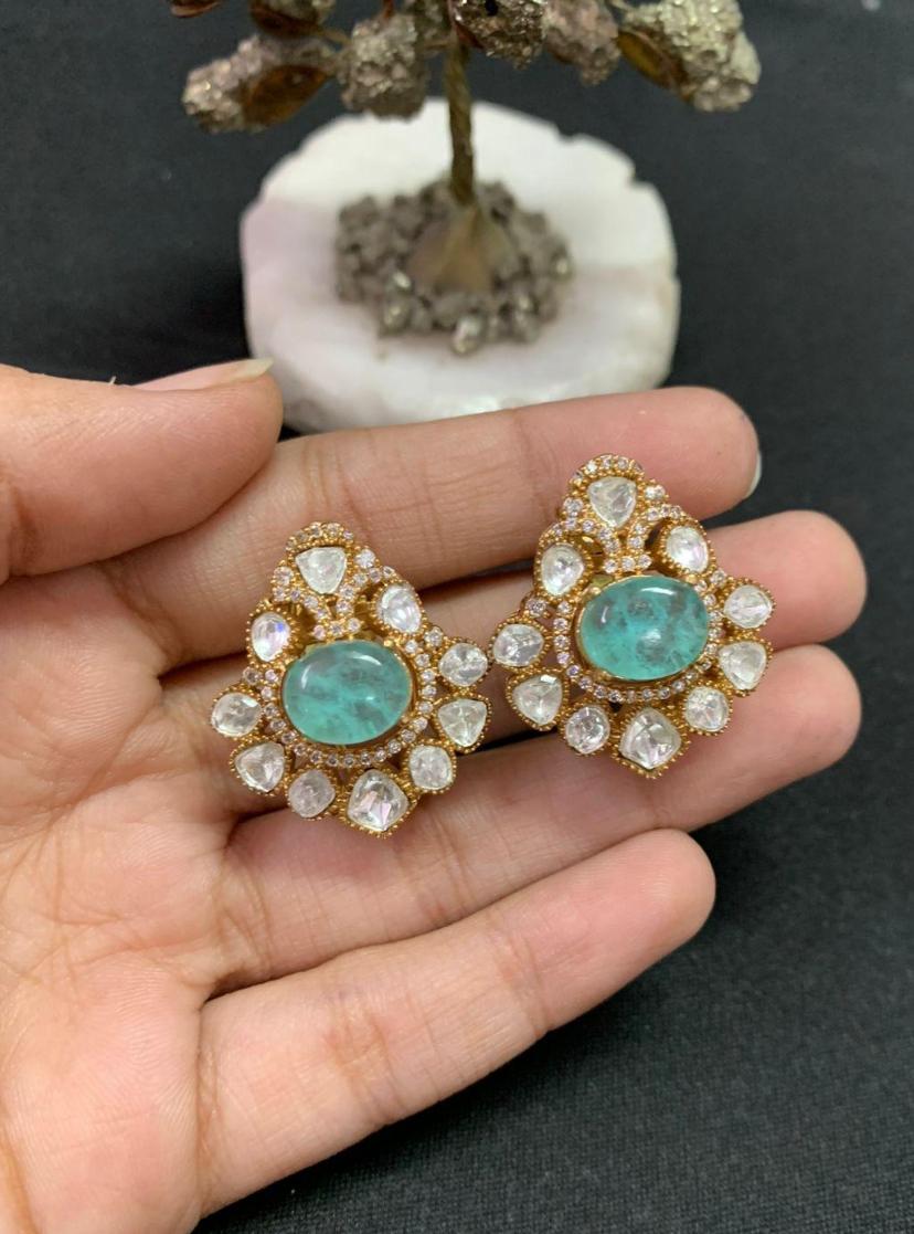 Moissanite Studs | Indian Earrings