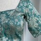 Aqua blue brocade blouse | Saree custom blouse