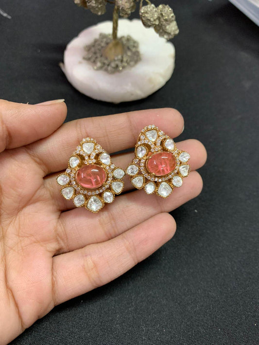 Moissanite Studs | Indian Earrings