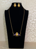 Jadau kundan pendant long necklace