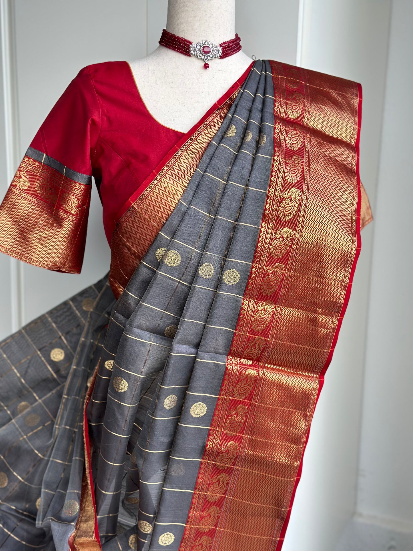 Handloom Chanderi pattu saree | Pattu saree with blouse