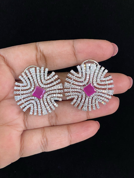 Diamond look alike earrings | Indian earrings