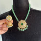 Pumpkin beads necklace | Moissanite pendant necklace