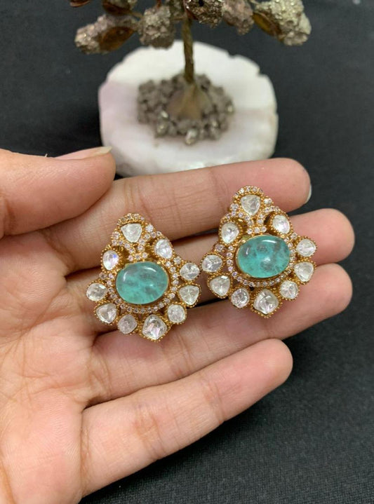 Moissanite Studs | Indian Earrings