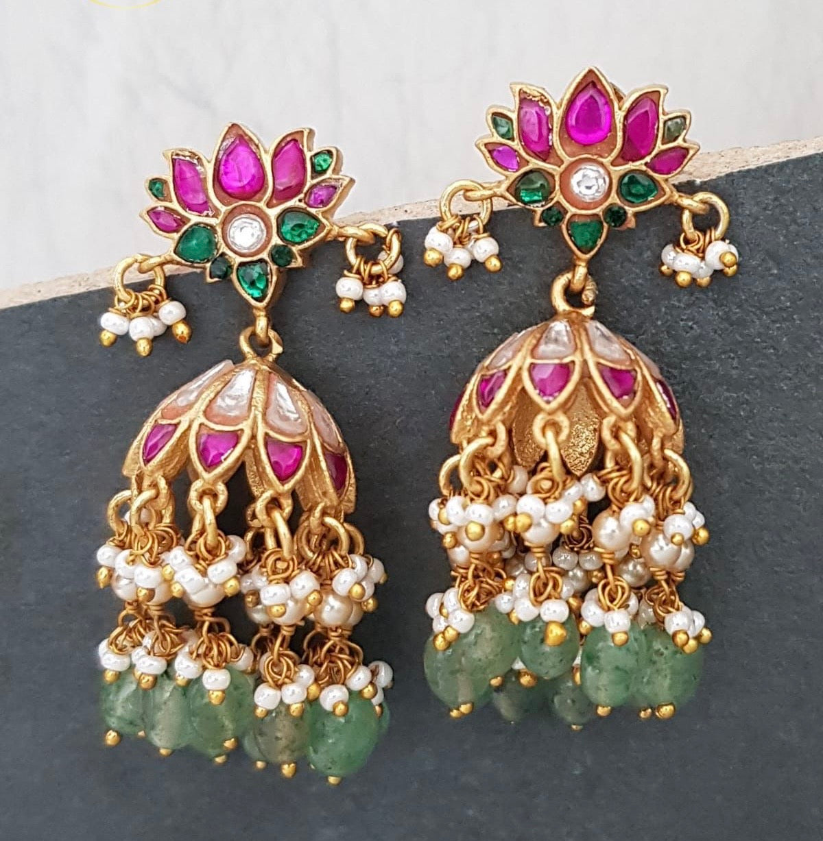 Jadau Kundan Jumki Earrings | Traditional Earrings