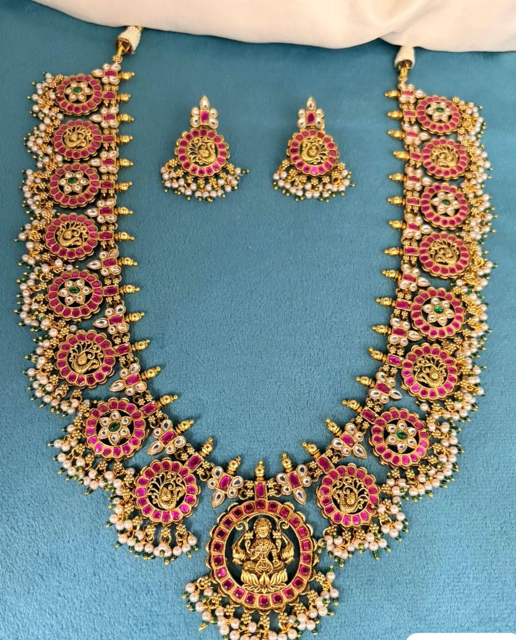Kundan Bottumala Guttapusalu Necklace Set | Indian Bridal Jewelry
