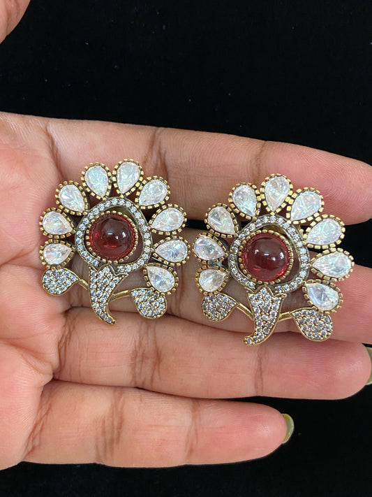 Victorian earrings | Moissanite earrings | Indian jewelry in USA