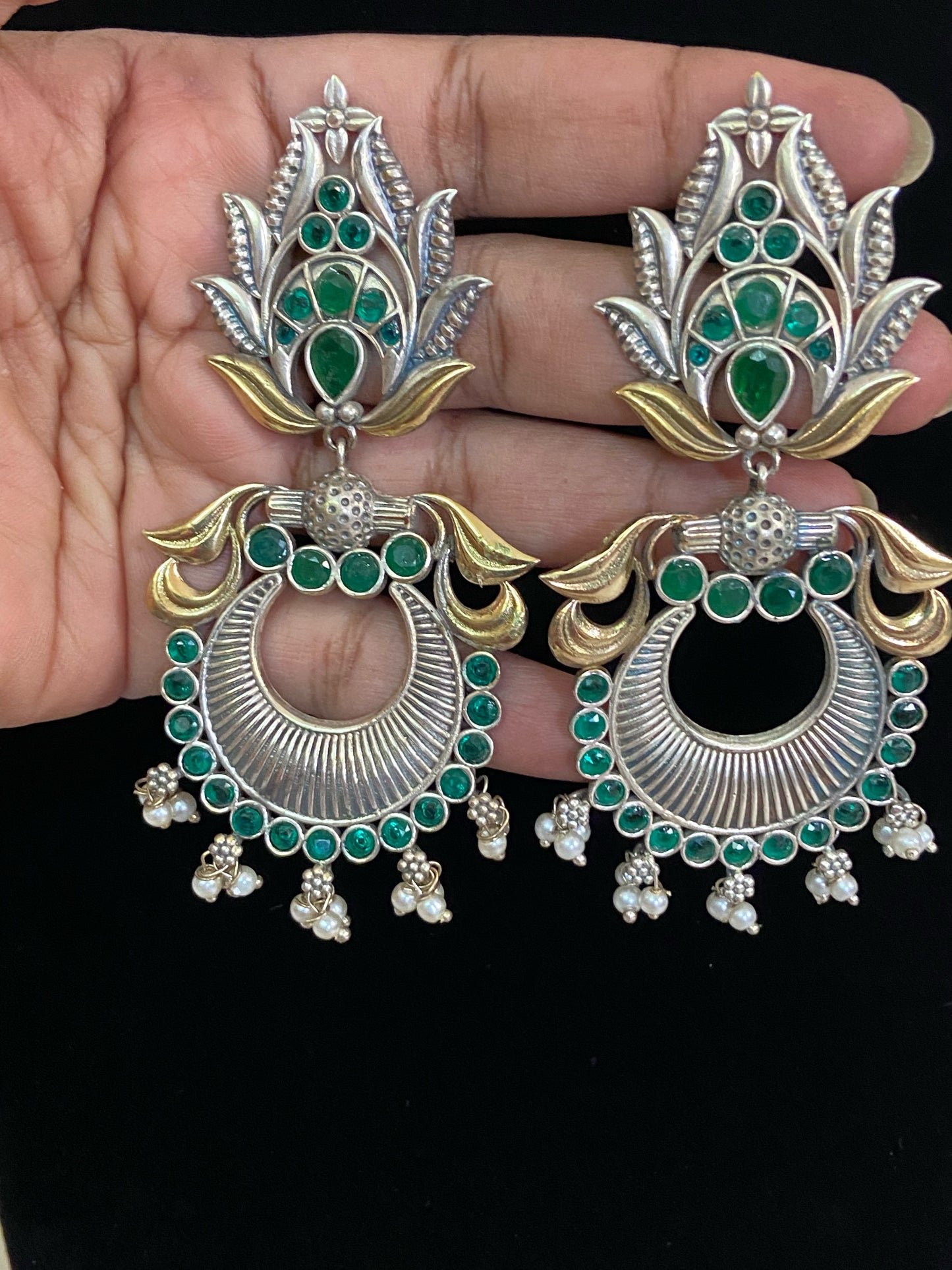 Dual tone earrings | Indian jewelry in USA