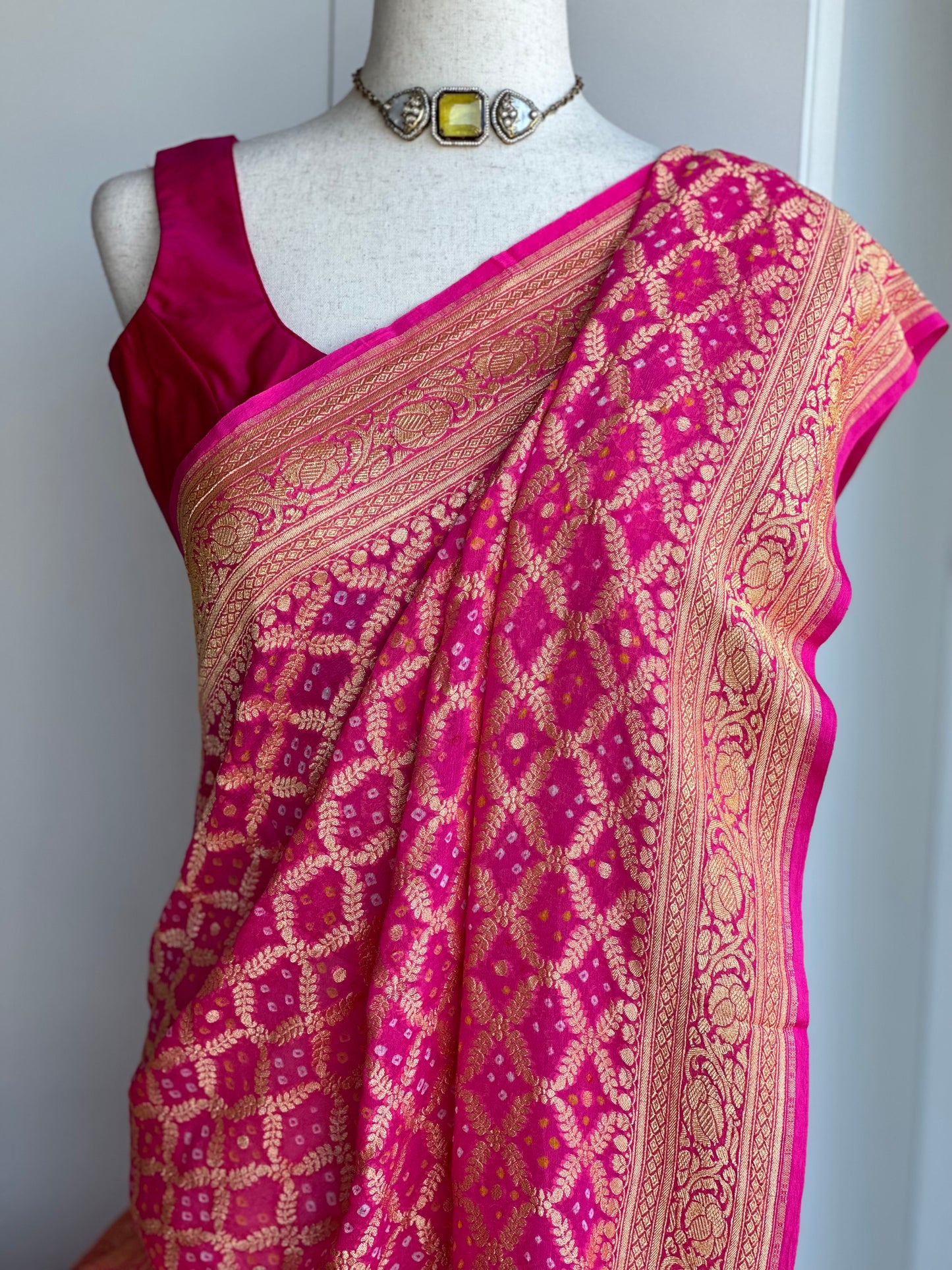 Pure Khaddi Georgette Banaras Bandini Saree | Sarees in USA