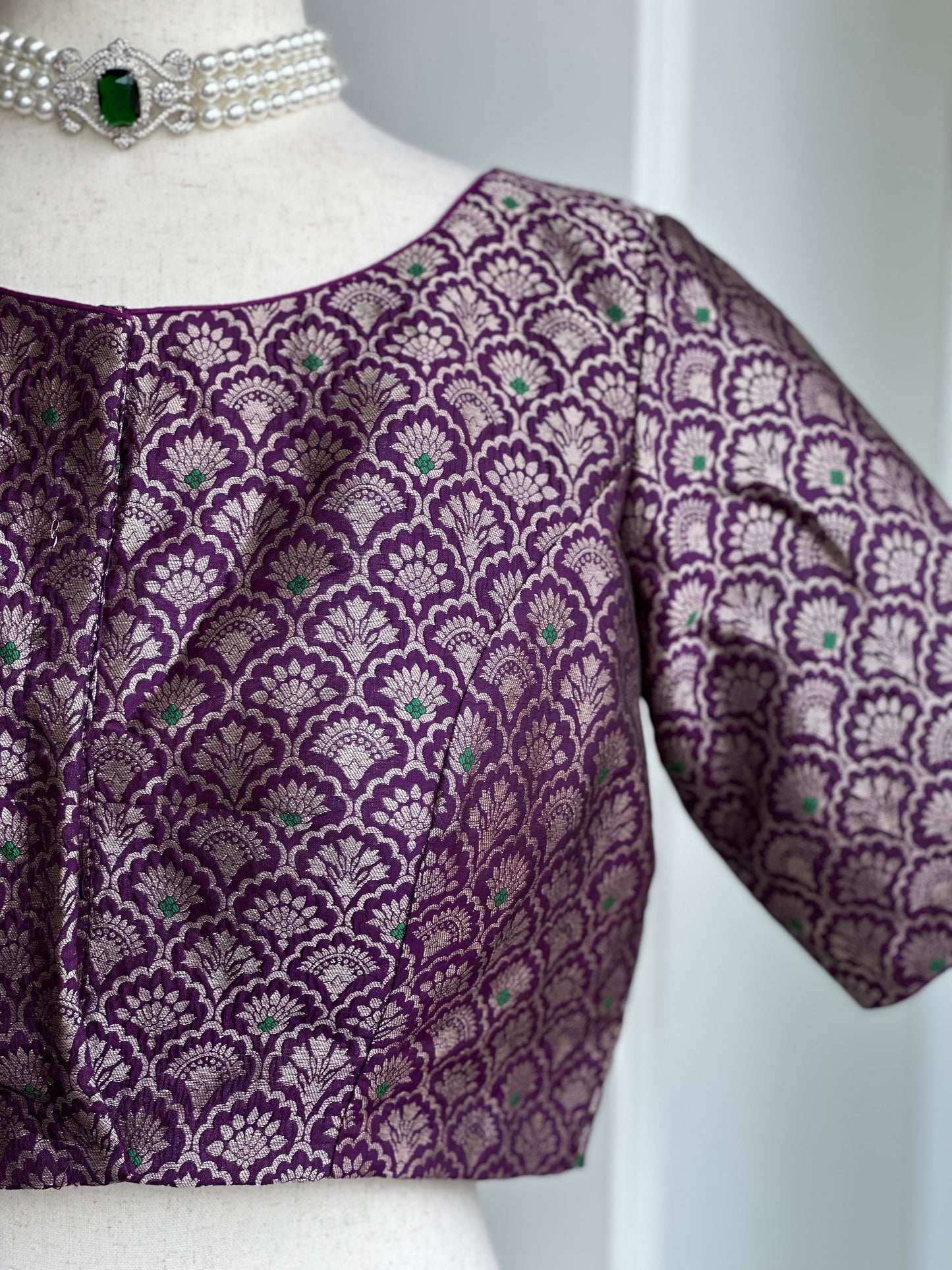 Purple brocade blouse | Saree blouses in USA