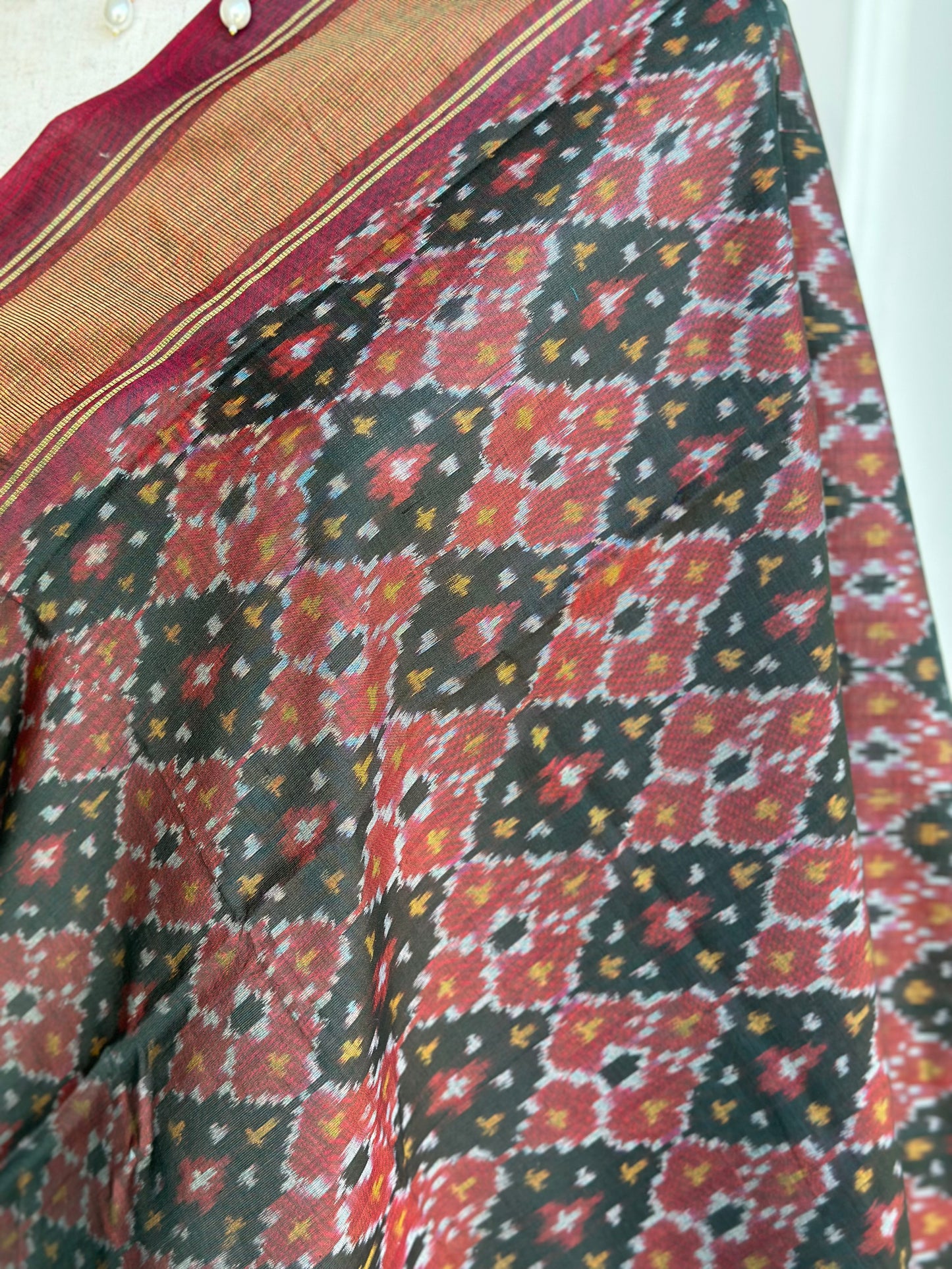 Ikkat silk dupatta | Handloom dupatta