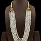 Jadau kundan side pendants necklace | traditional pearls necklace