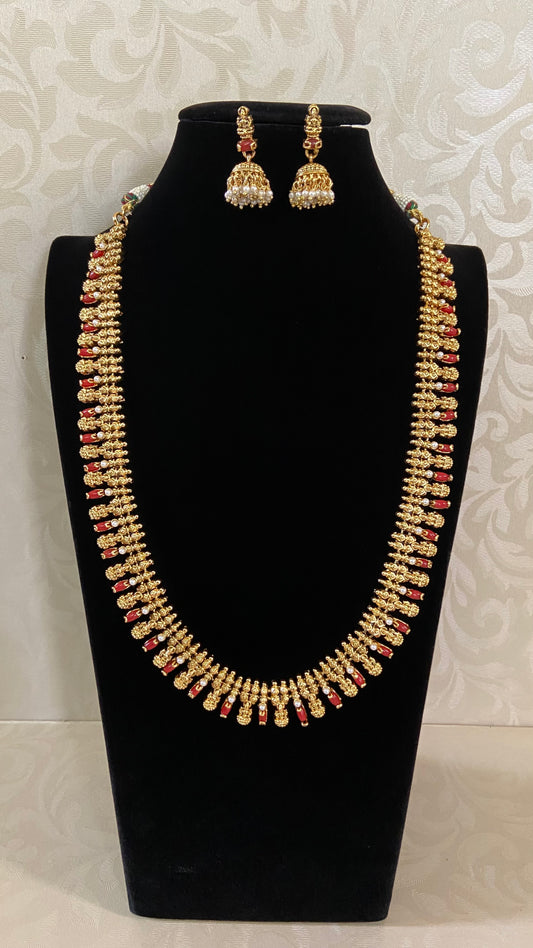 Kemp long necklace with earrings