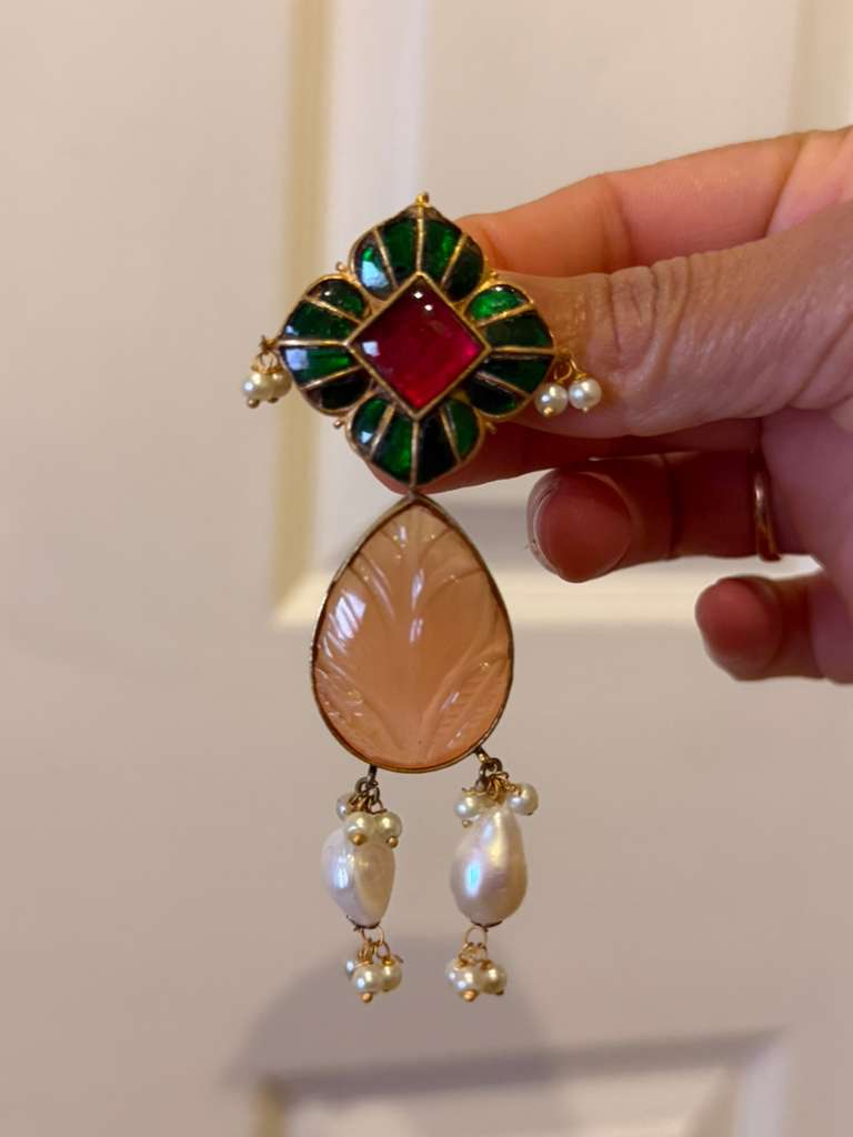 Jadau Fushion Pendant | Indian Jewelry In USA