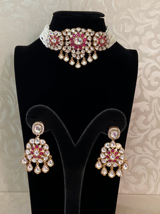 Moissonite pendant choker | Latest Indian jewelry