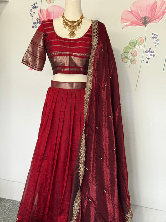 Mangalagiri  Pattu pavada |  Partywear Lehanga |  Lehanga voni