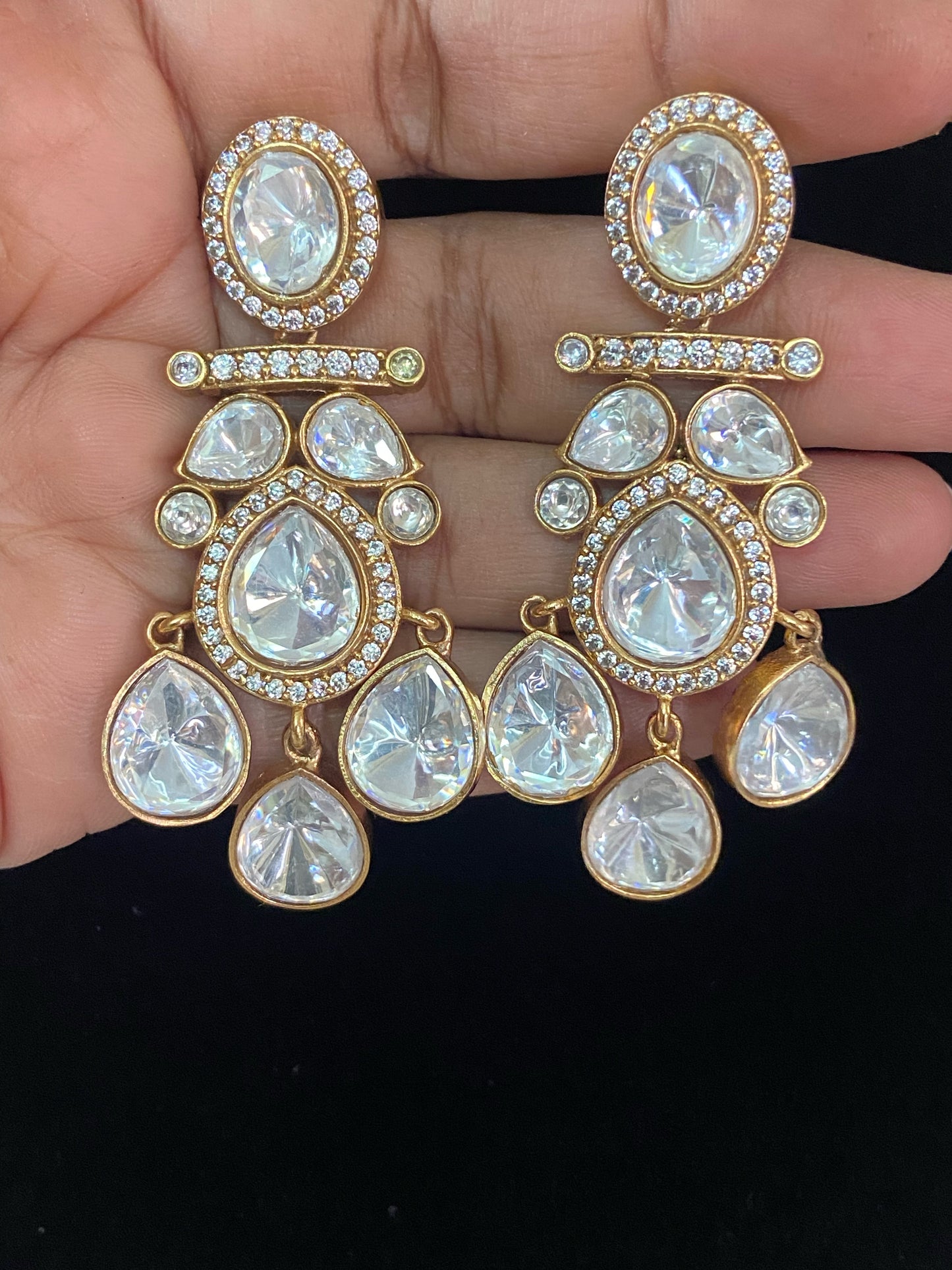 Polki Kundan earrings | Partywear earrings