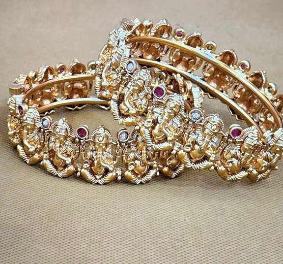 Temple Ganesh Idol Bangles | Traditional Indian Jewelry In USA
