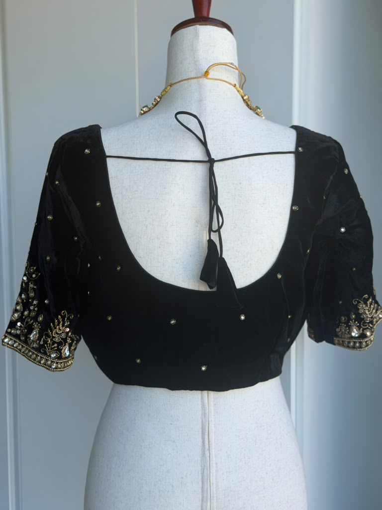 Velvet Embroidery Blouse | Party Wear Blouse | Readymade Blouses in USA