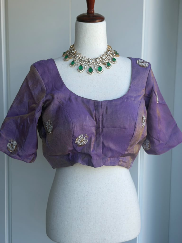 Tissue Embroidery Blouse | Saree Blouses in USA