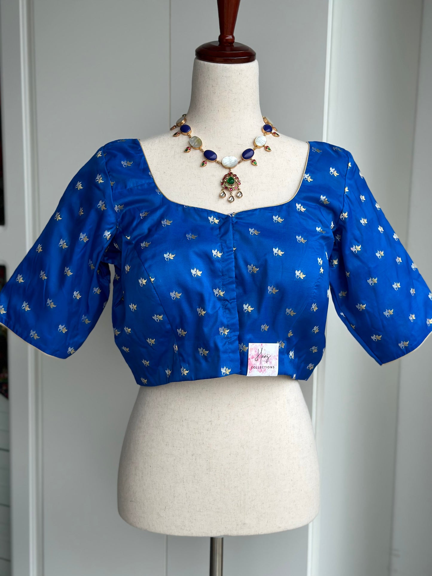Blue buti blouse | Ready made blouse | Saree blouse