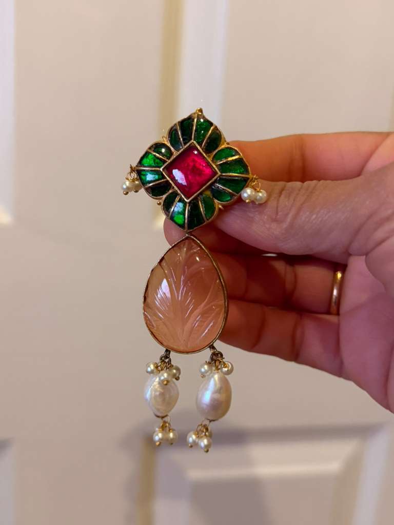 Jadau Fushion Pendant | Indian Jewelry In USA