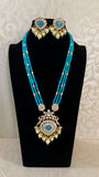Kundan pendant necklace | Long beads necklace | Indian jewelry