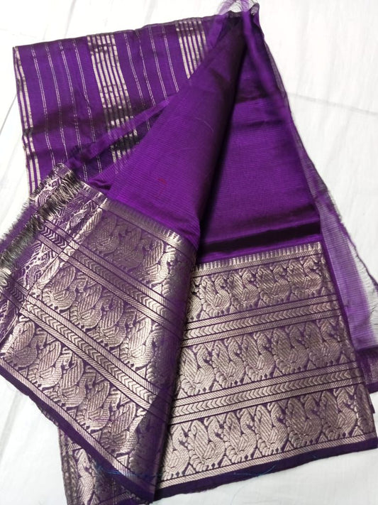 Big kanchi border mangalagiri saree | handloom managalgiri