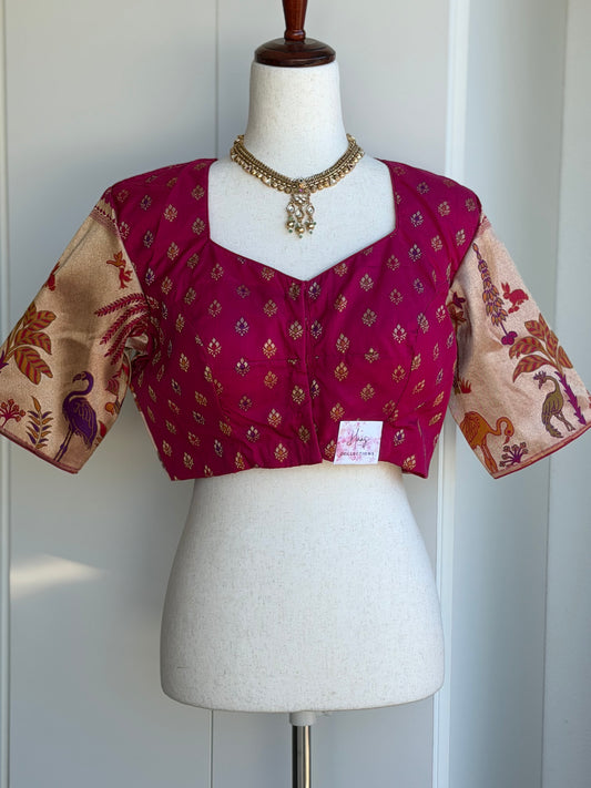 Banaras Brocade Blouse | Saree Readymade Blouses in USA