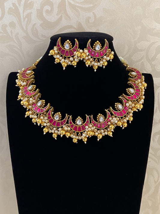 Jadau Kundan necklace | handmade jewelry |