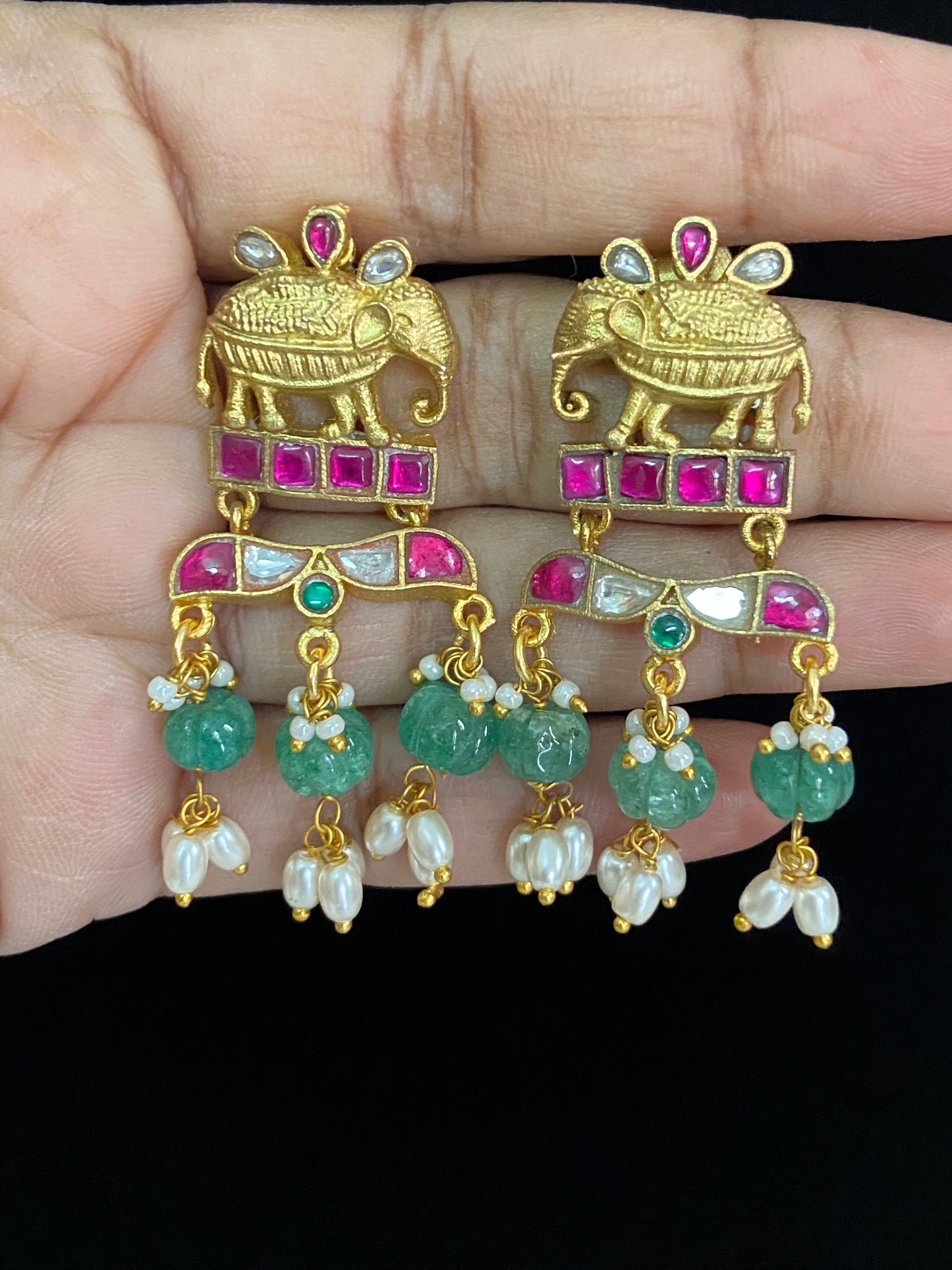 Jadau Kundan earrings | Indian jewelry