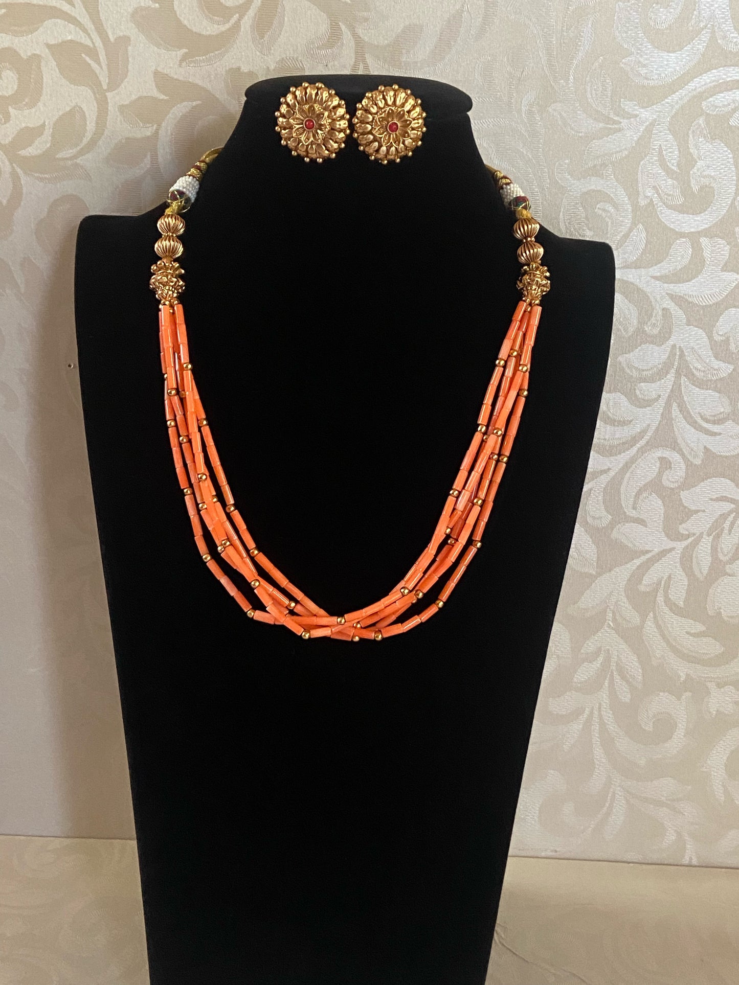 Antique coral beads necklace | Latest Indian jewelry