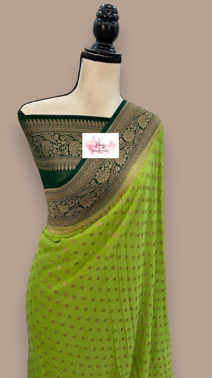 Authentic Pure Georgette Banaras Saree