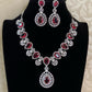 Diamond look ad necklace | Cz necklace with earrings