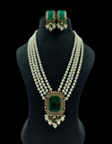 Doublet Kundan Pendant Pearl Mala |Victorian Pendant Pearl Necklace