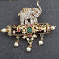 Antique AD Elephant Brooch Pin |  South Indian Saree Pin | Indian Jewelry In USA