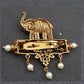 Antique AD Elephant Brooch Pin |  South Indian Saree Pin | Indian Jewelry In USA