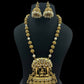 Moissanite Krishna Pendant Nakshi Beads  & pearl Necklace