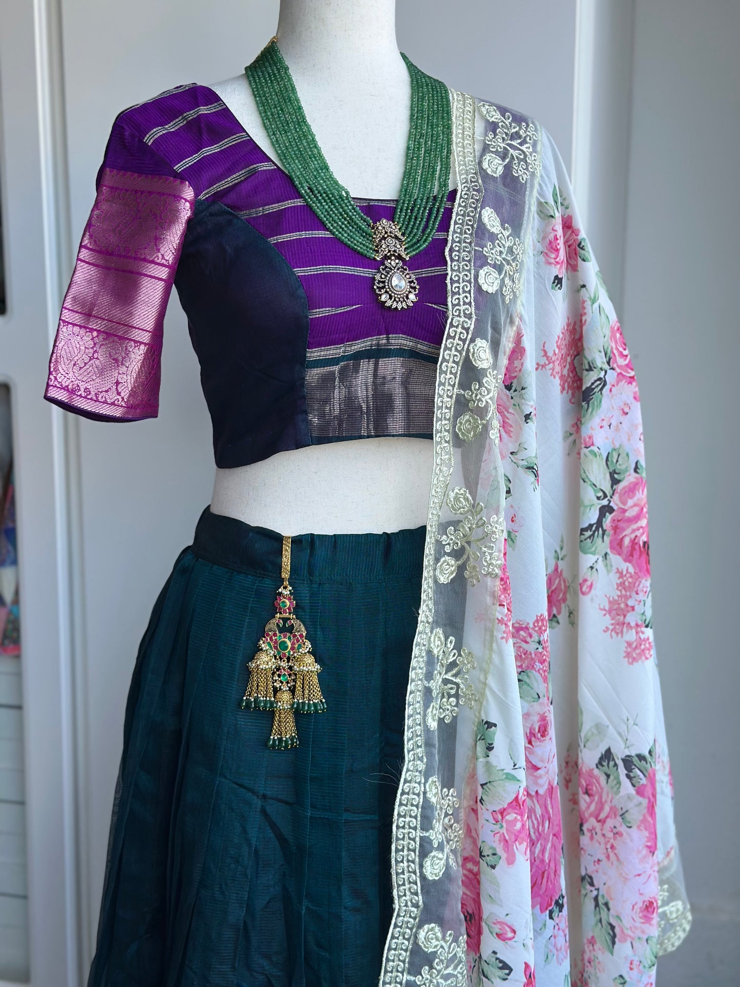 Teens mangalagiri lehanga set | teens ethnic wear