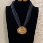 Antique Lakshmi pendant Thread Necklace Set | Indian Necklace